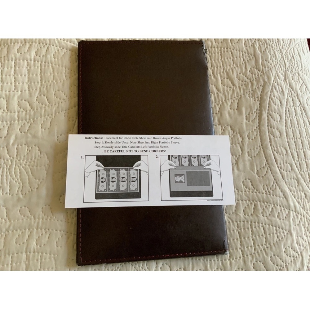 Federal Reserve Uncut Sheet $2 Dollar Bills 2003 With Display Book/Folder - Picture 4 of 4